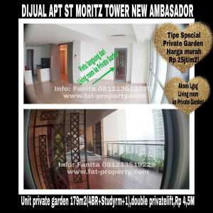 Dijual Apartment ST MORITZ Tower New Ambasador, tower paling high end dan terbaru serta paling strategis di tengah2 mal.