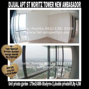 Dijual Apartment ST MORITZ Tower New Ambasador, tower paling high end dan terbaru serta paling strategis di tengah2 mal.