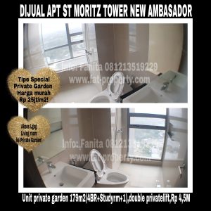 Dijual Apartment ST MORITZ Tower New Ambasador, tower paling high end dan terbaru serta paling strategis di tengah2 mal.
