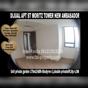 Dijual Apartment ST MORITZ Tower New Ambasador, tower paling high end dan terbaru serta paling strategis di tengah2 mal.