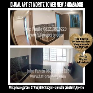 Dijual Apartment ST MORITZ Tower New Ambasador, tower paling high end dan terbaru serta paling strategis di tengah2 mal.