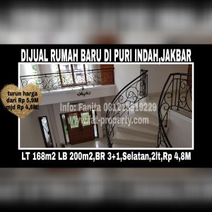 Dijual cepat rumah bagus di Puri Indah blok D,Jakarta Barat.