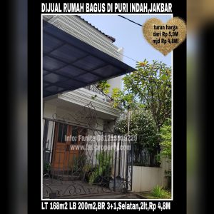Dijual cepat rumah bagus di Puri Indah blok D,Jakarta Barat.