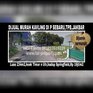 Dijual kavling di Pulau Sebaru Hoek L2/14, Taman Permata Buana,Jakarta Barat.