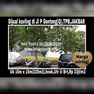 Dijual kavling bagus di perumahan elite sistem cluster yang sangat aman,di Taman Permata Buana tahap 3(terbaru),