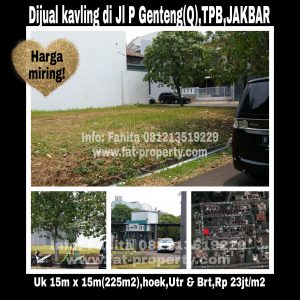 Dijual kavling bagus di perumahan elite sistem cluster yang sangat aman,di Taman Permata Buana tahap 3(terbaru),