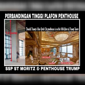 Dijual unit Super Signature Penthouse Apartment ST MORITZ Tower Ambasador, di atas unit Super Penthouse.