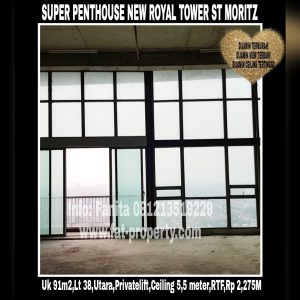 Dijual Penthouse ST MORITZ New Royal Tower Puri Indah Jakarta Barat