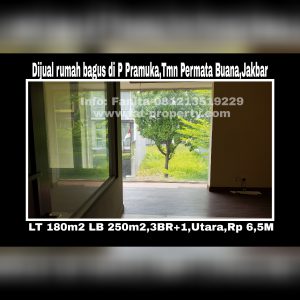 Dijual rumah bagus di Taman Permata Buana di cluster baru,Jl Pulau Pramuka,Jakarta Barat.