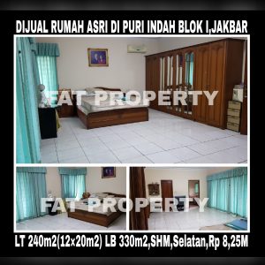 Dijual rumah di Puri Indah blok I,Jakarta Barat.Belakang Pasar Puri.