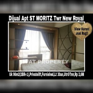Dijual Apartment ST Moritz di Jl Puri Indah Jakarta Barat.