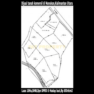 Dijual tanah komersil di pusat pemerintahan Kabupaten Nunukan,Kalimantan Utara.