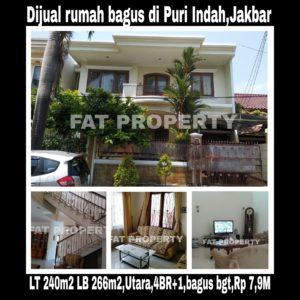 Dijual rumah mewah bagus di Puri Indah,Jakarta Barat.