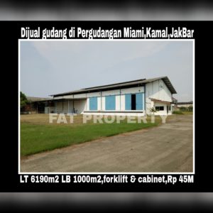 Dijual gudang bagus di Pergudangan MIAMI,Kapuk Kamal,Jakarta Barat.