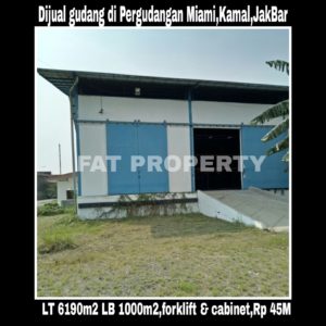 Dijual gudang bagus di Pergudangan MIAMI,Kapuk Kamal,Jakarta Barat.