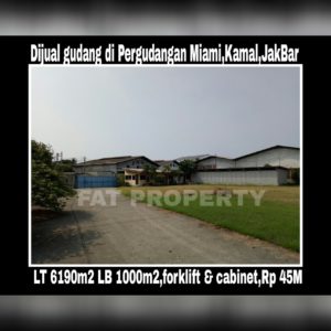 Dijual gudang bagus di Pergudangan MIAMI,Kapuk Kamal,Jakarta Barat.