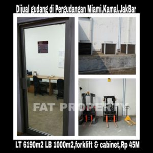 Dijual gudang bagus di Pergudangan MIAMI,Kapuk Kamal,Jakarta Barat.