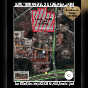 Dijual kavling komersil di Jl Kembangan Selatan (sederetan Puri Mansion),Jakarta Barat.Sangat dekat ke Puri Indah.