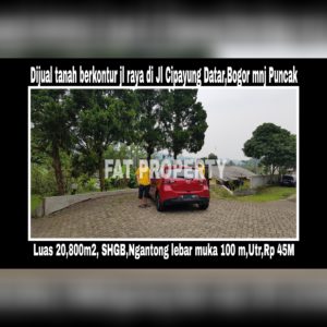 DIJUAL tanah komersil ex hotel di Jl Cipayung arah ke Jl Raya Puncak,Jawa Barat.