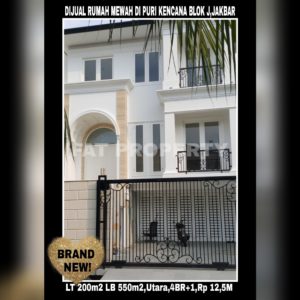 Dijual cepat rumah baru mewah klasik modern di Puri Kencana Blok J,Jakarta Barat.