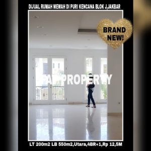 Dijual cepat rumah baru mewah klasik modern di Puri Kencana Blok J,Jakarta Barat.