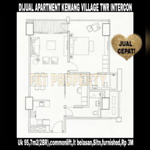 Dijual Apartement Kemang Village, Jl. Pangeran Antasari No. 36 Kemang,Jakarta Selatan.