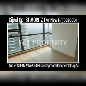 Dijual Apartment ST MORITZ Tower New Ambasador, tower paling high end dan terbaru serta paling strategis di tengah2 mal.