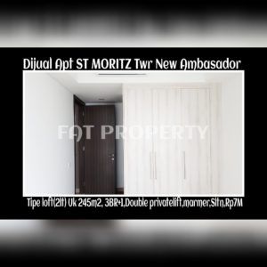 Dijual Apartment ST MORITZ Tower New Ambasador, tower paling high end dan terbaru serta paling strategis di tengah2 mal.