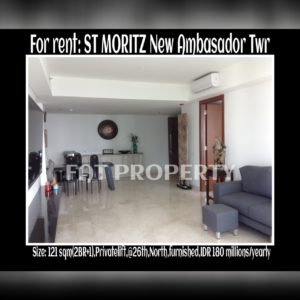 For rent: ST MORITZ Apartment @Jl Puri Indah,West Jakarta.