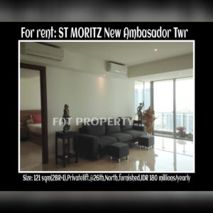For rent: ST MORITZ Apartment @Jl Puri Indah,West Jakarta.