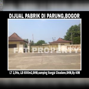 Dijual super cepat pabrik di Parung,Bogor.