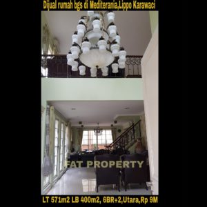 Dijual cepat rumah mewah bagus gaya tropis di Mediterania,Lippo Karawaci.