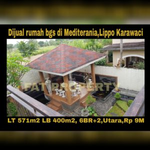 Dijual cepat rumah mewah bagus gaya tropis di Mediterania,Lippo Karawaci.