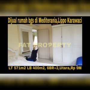 Dijual cepat rumah mewah bagus gaya tropis di Mediterania,Lippo Karawaci.