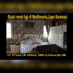 Dijual cepat rumah mewah bagus gaya tropis di Mediterania,Lippo Karawaci.