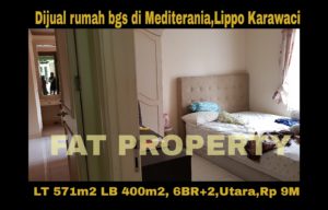 Dijual cepat rumah mewah bagus gaya tropis di Mediterania,Lippo Karawaci.
