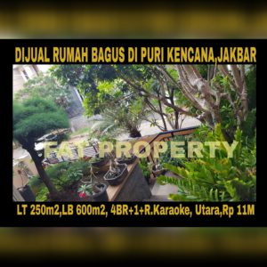 Dijual rumah mewah asri di Puri Kencana blok J,Belakang Gedung Kawan Lama,Jakarta Barat