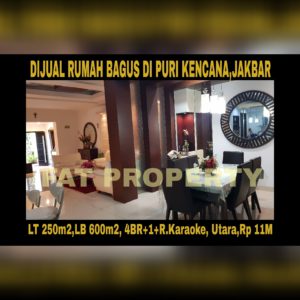 Dijual rumah mewah asri di Puri Kencana blok J,Belakang Gedung Kawan Lama,Jakarta Barat