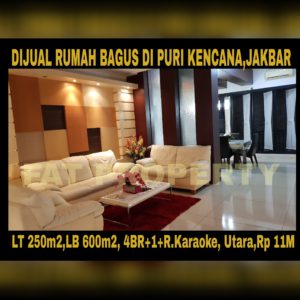Dijual rumah mewah asri di Puri Kencana blok J,Belakang Gedung Kawan Lama,Jakarta Barat
