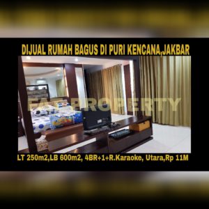 Dijual rumah mewah asri di Puri Kencana blok J,Belakang Gedung Kawan Lama,Jakarta Barat
