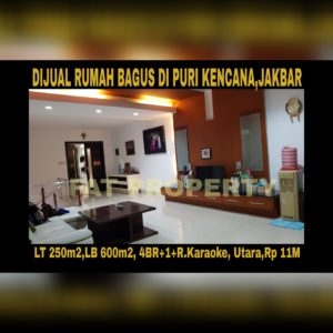Dijual rumah mewah asri di Puri Kencana blok J,Belakang Gedung Kawan Lama,Jakarta Barat