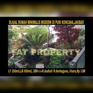 Dijual rumah mewah minimalis modern di Puri Kencana,Belakang Gedung Kawan Lama,Jakarta Barat: