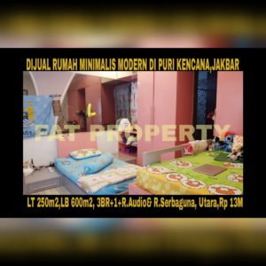 Dijual rumah mewah minimalis modern di Puri Kencana,Belakang Gedung Kawan Lama,Jakarta Barat: