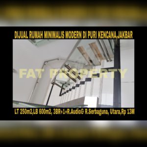 Dijual rumah mewah minimalis modern di Puri Kencana,Belakang Gedung Kawan Lama,Jakarta Barat: