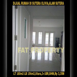Dijual rumah bagus di Alam Sutera cluster Sutera Olivia.