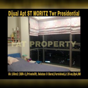 Dijual Apartment ST MORITZ Tower terbaik dan terelite, Presidential Tower(hanya 4 unit per lantai,privatelift)