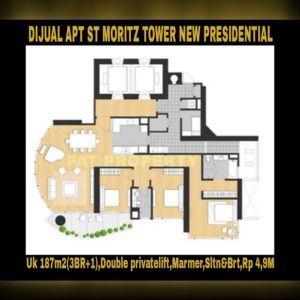 Dijual Apartment ST MORITZ Tower terbaru dan terbaik,New Presidential Tower.