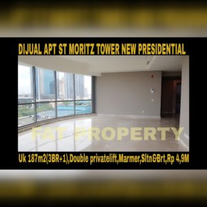 Dijual Apartment ST MORITZ Tower terbaru dan terbaik,New Presidential Tower.