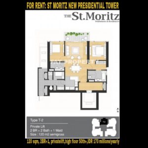Disewakan Apt ST MORITZ Tower terbaru dan terbaik: New Presidential Tower.