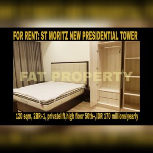 Disewakan Apt ST MORITZ Tower terbaru dan terbaik: New Presidential Tower.